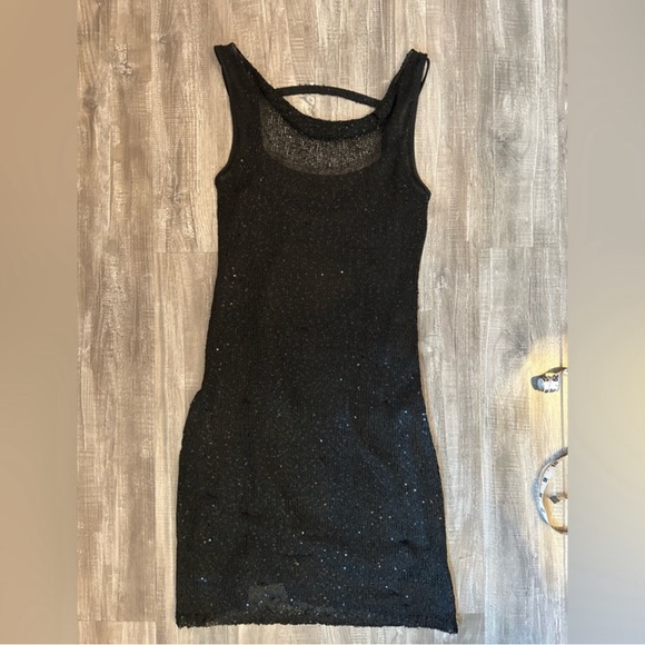 Sequin Knit Dress with Slip - Picture 2 of 10